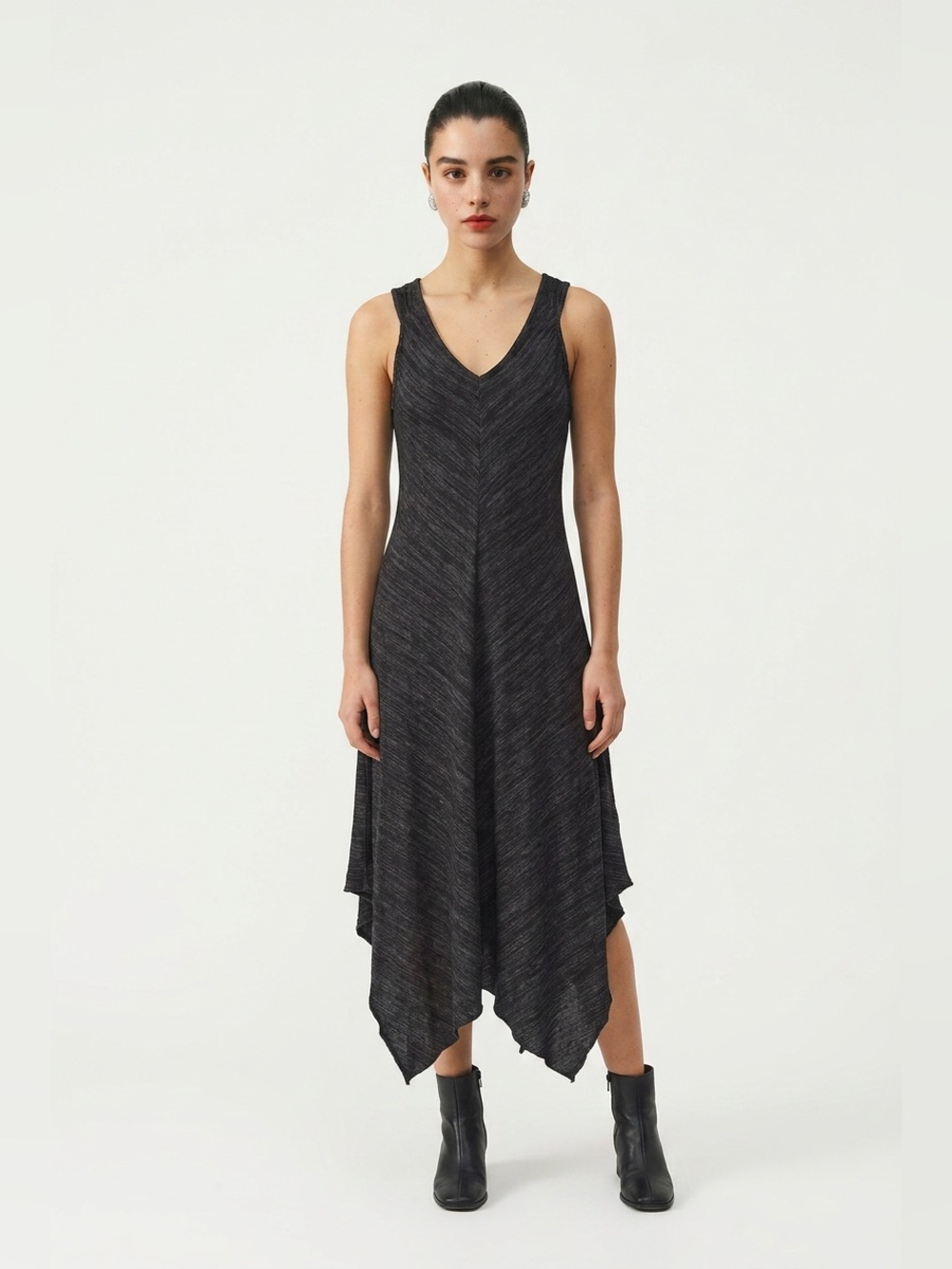 Fever biais cut linen blended dress
